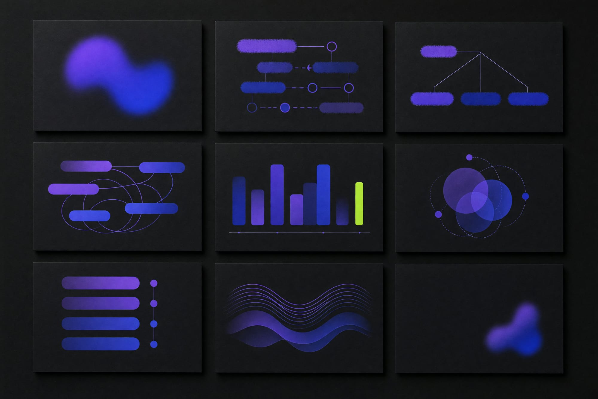 The sales deck, laid out in sequence