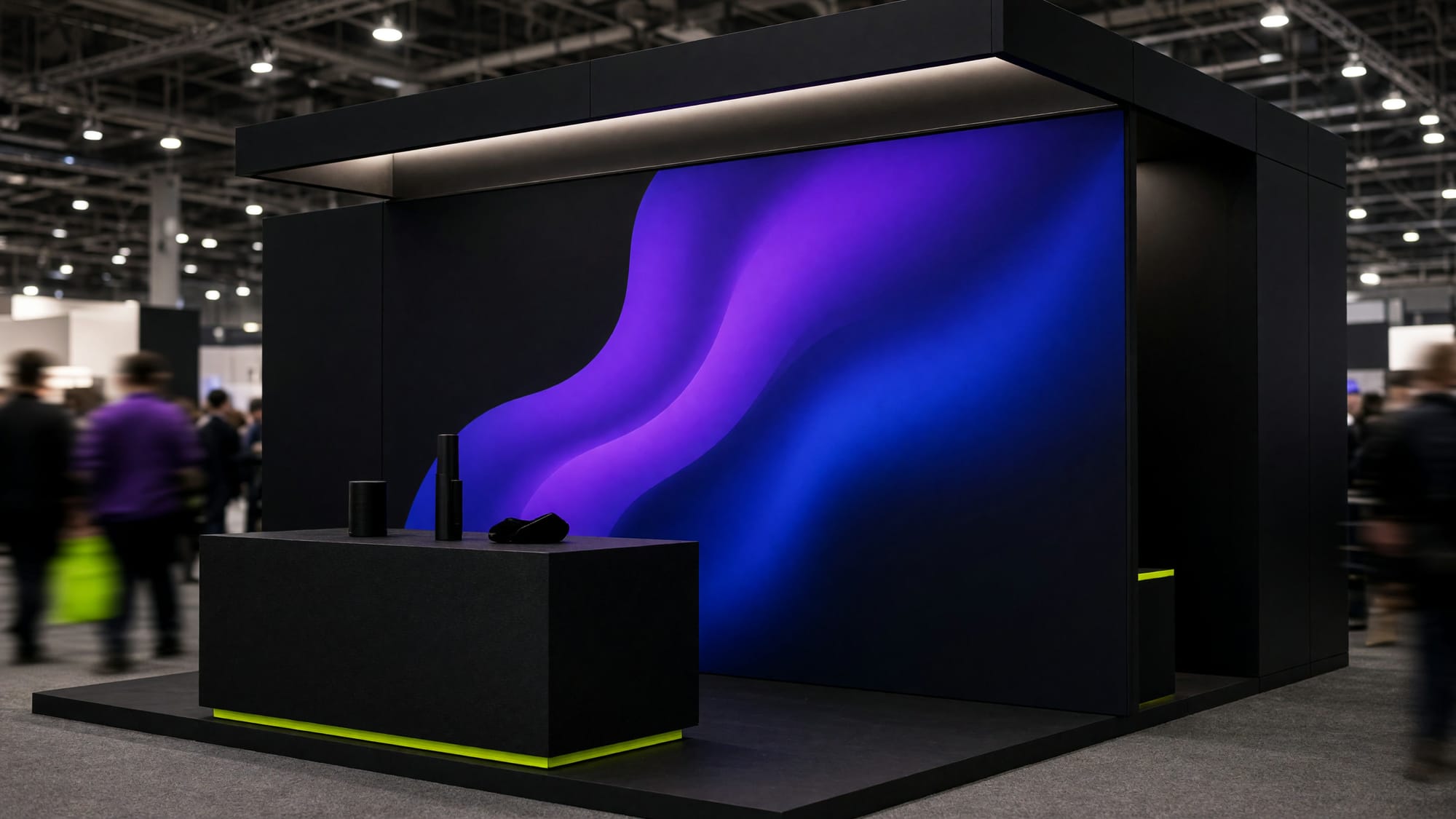 The stand at the first show after launch